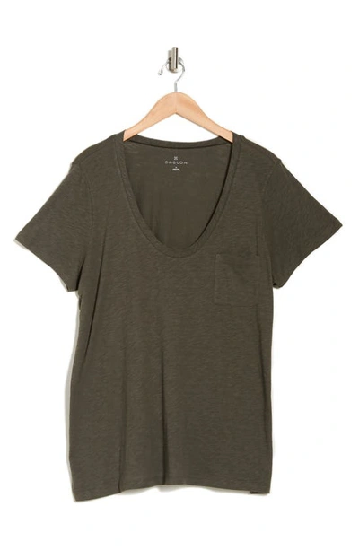 Shop Caslon ® U-neck T-shirt In Grey Beluga