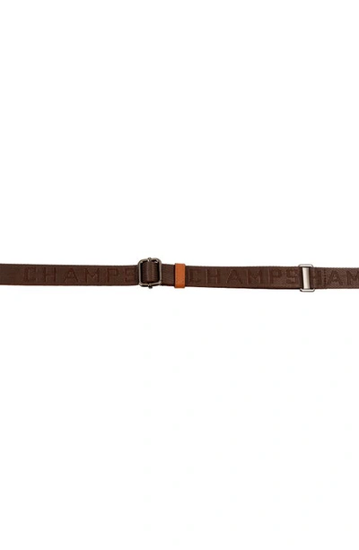 Champs Onyx Leather Camera Bag In Brown