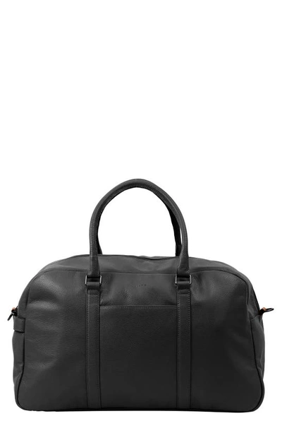 Shop Champs Onyx Leather Duffle Bag In Black