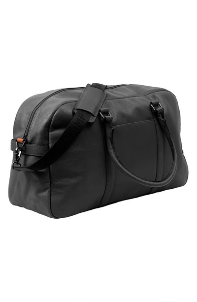 Shop Champs Onyx Leather Duffle Bag In Black