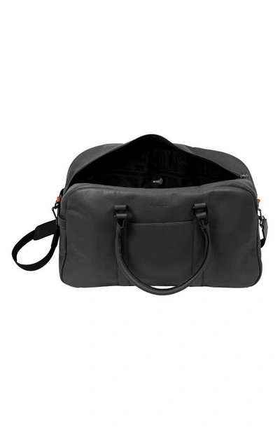 Shop Champs Onyx Leather Duffle Bag In Black