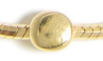 Shop Argento Vivo Sterling Silver Circle Herringbone Chain Bracelet In Gold