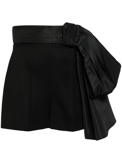 Shop Alexander Mcqueen Shorts With Bow In Black