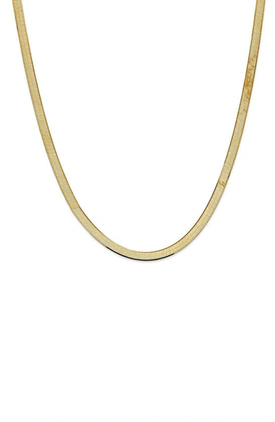 Shop Best Silver Herringbone Chain Necklace In Gold