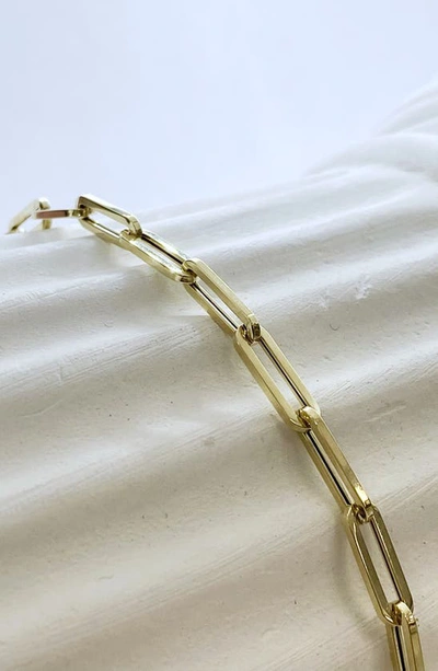 Shop Best Silver Paper Clip Chain Necklace In Gold