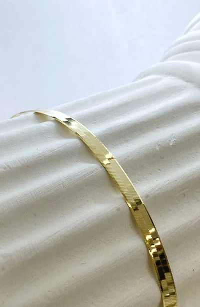 Shop Best Silver Herringbone Chain Necklace In Gold