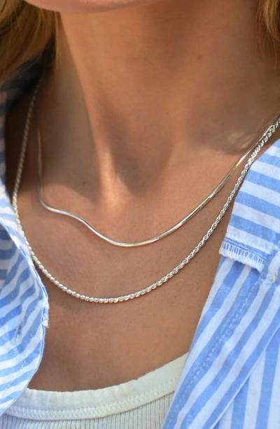 Best Silver Sterling Silver Snake Chain Necklace In Silver
