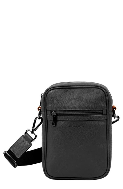 Shop Champs Onyx Leather Vertical Crossbody Bag In Black