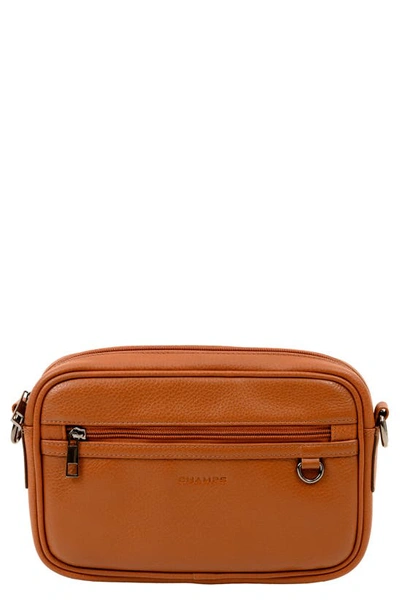 Shop Champs Onyx Leather Camera Bag In Brown
