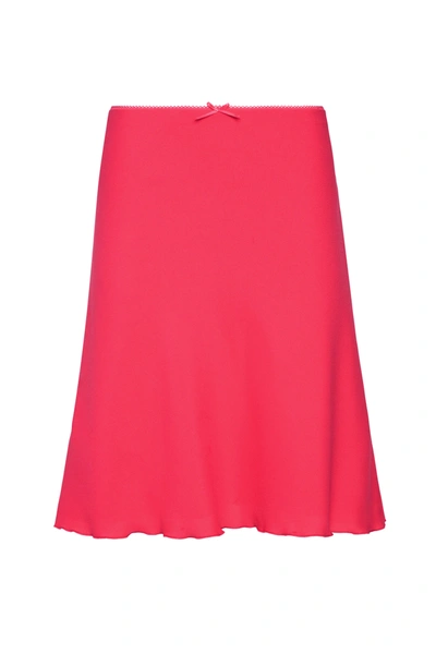 Shop Danielle Guizio Ny Paloma Skirt In Fatale Pink