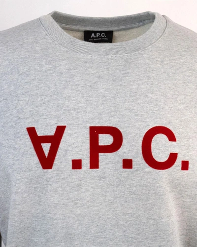 Shop Apc A.p.c. Sweatshirt In Melange Gray