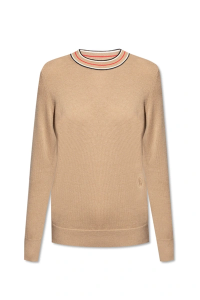 Shop Burberry Brown ‘tilda' Cashmere Sweater In New
