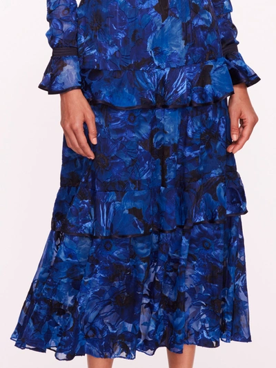 Shop Marchesa Diantha Dress In Blue