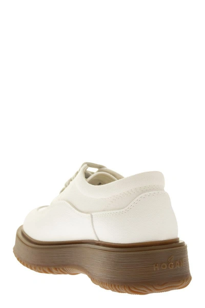 Shop Hogan H602 - Laced Shoe In White