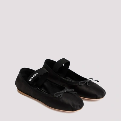 Shop Miu Miu Ballerinas Shoes In Black