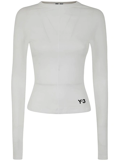 Shop Y-3 Adidas Fitted Long Sleeve Tee Clothing In White