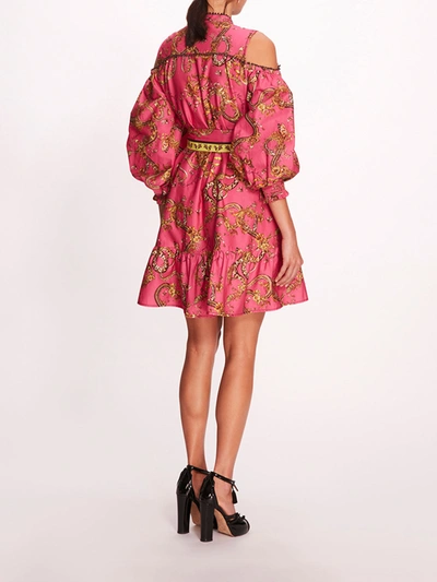 Shop Marchesa Iris Mini Dress In Fuchsia Multi