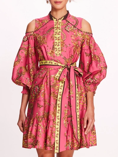 Shop Marchesa Iris Mini Dress In Fuchsia Multi