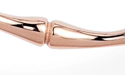 Shop Knotty Textured Hoop Earrings In Rose Gold
