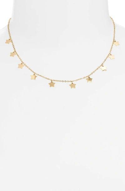 Shop Knotty Stars Charm Necklace In Gold