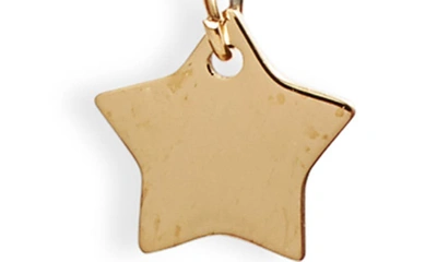 Shop Knotty Stars Charm Necklace In Gold