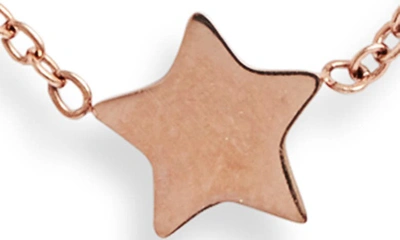Shop Knotty Stars Charm Necklace In Rose Gold
