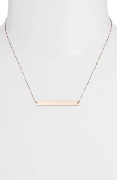 Shop Knotty Bar Necklace In Rose Gold