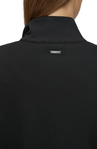 Shop Andrew Marc Sport Stand Collar Ponte Jacket In Black