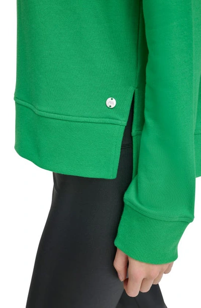 Shop Andrew Marc Sport French Terry Hoodie In Kelly Green
