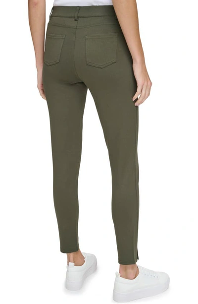 Shop Andrew Marc Sport High Waist Ponte Pants In Forest Green