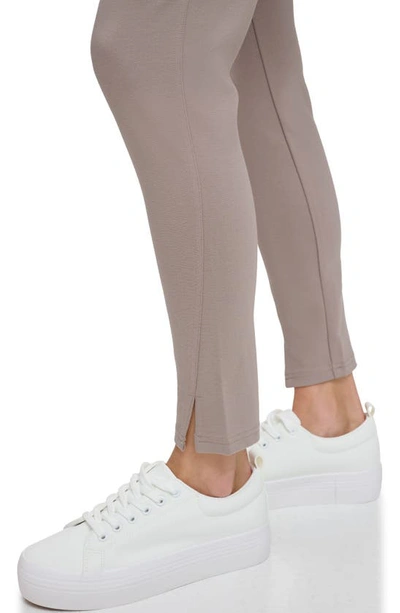 Shop Andrew Marc Sport High Waist Ponte Pants In Taupe