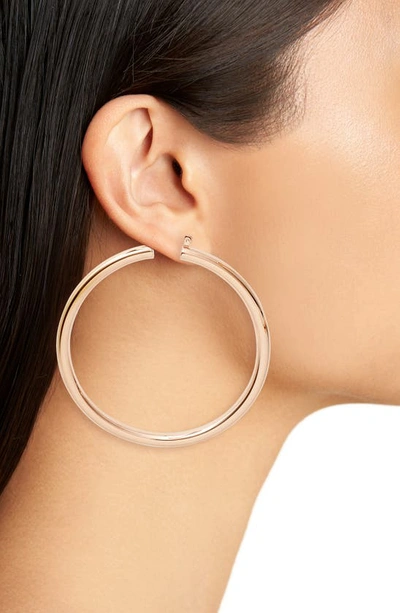 Knotty Extra Large Hoop Earrings In Rose Gold