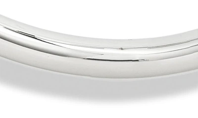 Knotty Extra Large Hoop Earrings In Rhodium
