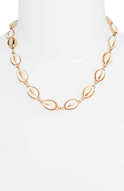 Shop Knotty Puka Shell Necklace In Gold