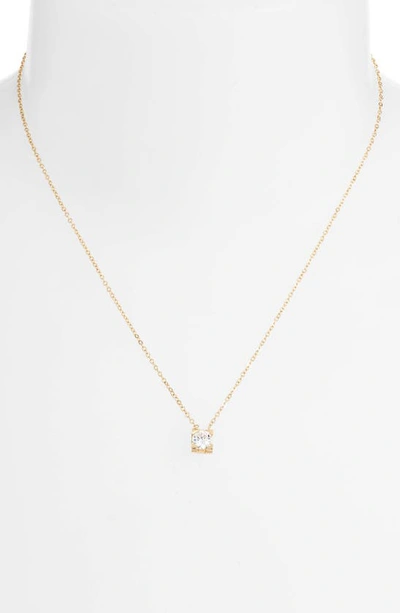 Shop Knotty Crystal Charm Necklace In Gold