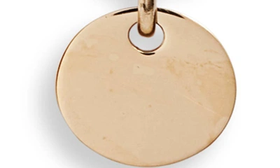 Shop Knotty Disc Charm Necklace In Gold
