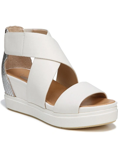 Shop Dr. Scholl's Scout High Womens Open Toe Platform Sandals In White