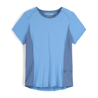 Shop Spyder Womens Arc Graphene Tech Shirt - Horizon In Blue