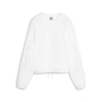 Shop Puma Women's Motion Sweatshirt In White