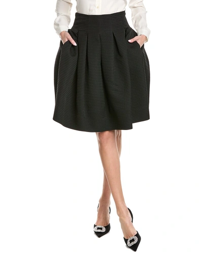 Shop Oscar De La Renta Crinkled Ottoman Full Skirt In Black