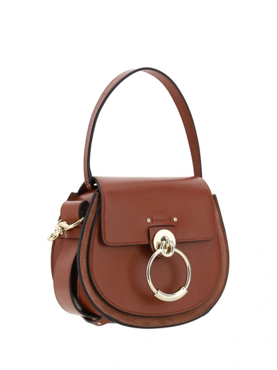Chloé Tess Shoulder Bag In Sepia Brown