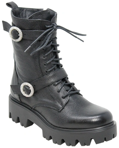Shop Charles David Hacker Leather Boot In Black