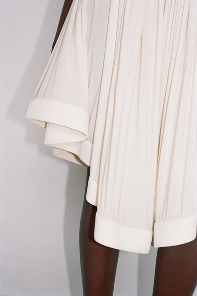 Shop Ar23 Plein Sud Mesh Asymmetrical Midi Dress In Cream