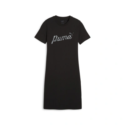 Shop Puma Women's Ess+ Blossom Dress In Black