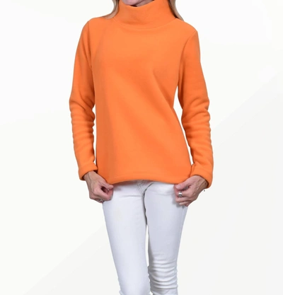 Shop Southwind Acadia Fleece Top In Mandarin In Orange