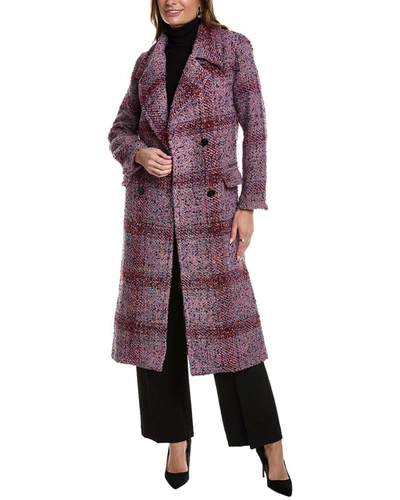 Shop Ena Pelly Neve Wool-blend Coat In Brown