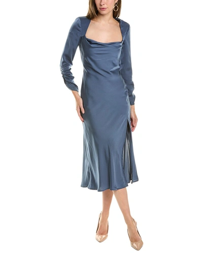 Shop Astr Gracie Midi Dress In Blue