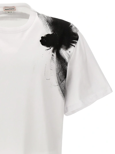 Shop Alexander Mcqueen Contrast Print T-shirt White/black