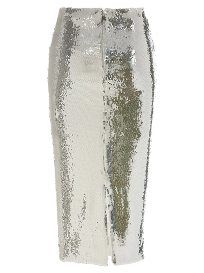 Shop Rotate Birger Christensen Sequin Midi Skirt Skirts Silver