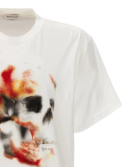 Shop Alexander Mcqueen Skull T-shirt White